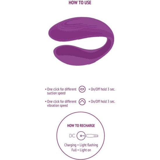 Xocoon BOUND LOVE COUPLES VIBRATOR PURPLE