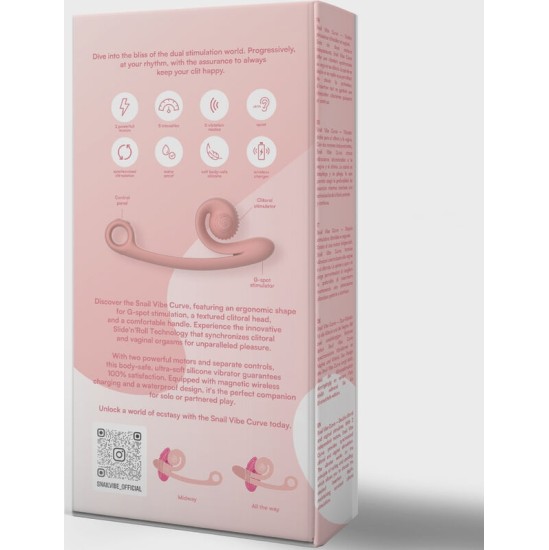Snail Vibe CURVE VIBRATOR PEACH