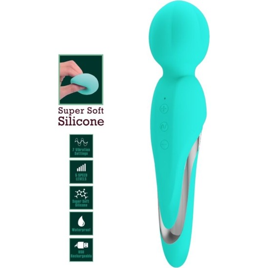 Pretty Love Flirtation PRETTY LOVE - WALTER VIBRATOR WAND AQUA GREEN