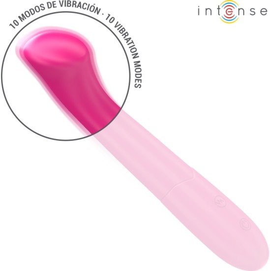 Intense Fun INTENSE - PATY VIBRATOR 19 CM FLEXIBLE 10 VIBRATIONS MODEL 2 PINK