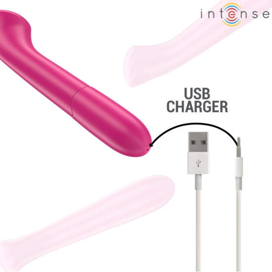 Intense Fun INTENSE - PATY VIBRATOR 19 CM FLEXIBLE 10 VIBRATIONS MODEL 2 PINK