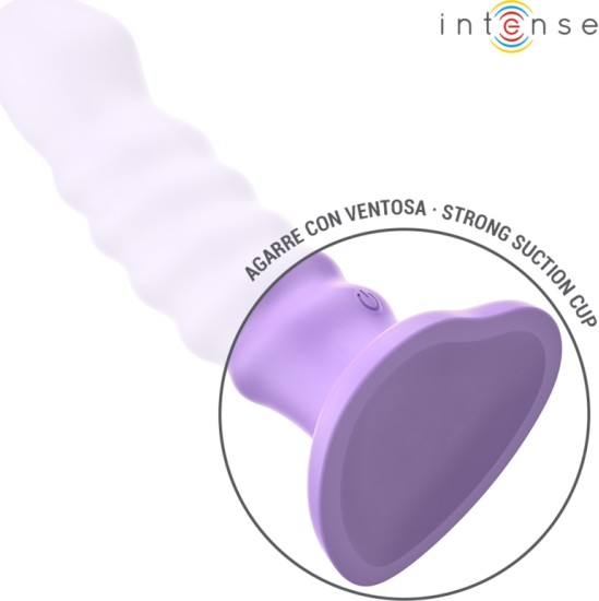 Intense Fun INTENSE - BRENDA VIBRATOR SIZE M SPIRAL DESIGN 10 VIBRATIONS PURPLE REMOTE CONTROL