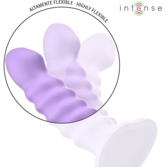 Intense Fun INTENSE - BRENDA VIBRATOR SIZE M SPIRAL DESIGN 10 VIBRATIONS PURPLE REMOTE CONTROL