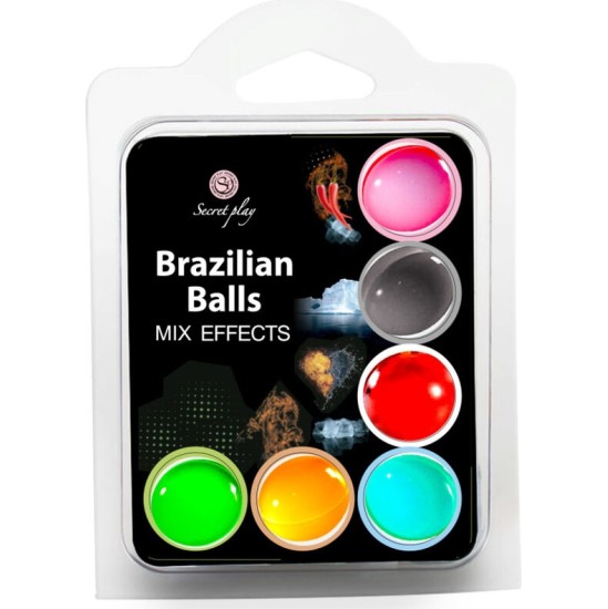 Secretplay Cosmetic SECRET PLAY SET 6 BRAZILIAN BALLS MIX EFFECT