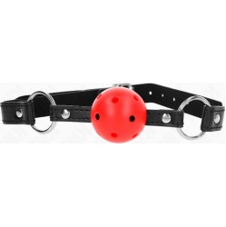 Kink Collar & Gag KINK - HOLLOW HARD RED BALL 4.5 CM GAG MODEL 1 63.5 X 2 CM