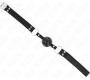 Kink Collar & Gag KINK - BREATHABLE BALL 4 CM GAG WITH DOUBLE RIVET MODEL 1 BLACK 62.5 x 2.5 CM ADJUSTABLE 42-58 CM