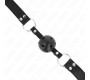 Kink Collar & Gag KINK - BREATHABLE BALL 4 CM GAG WITH DOUBLE RIVET MODEL 1 BLACK 62.5 x 2.5 CM ADJUSTABLE 42-58 CM