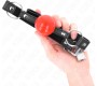 Kink Collar & Gag KINK - BALL 4 CM GAG WITH LOCK RED BALL BLACK STRAP 60 x 2 CM