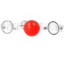Kink Collar & Gag KINK - RED TRANSPARENT PVC BALL 4 CM GAG ADJUSTABLE