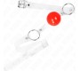 Kink Collar & Gag KINK - RED TRANSPARENT PVC BALL 4 CM GAG ADJUSTABLE