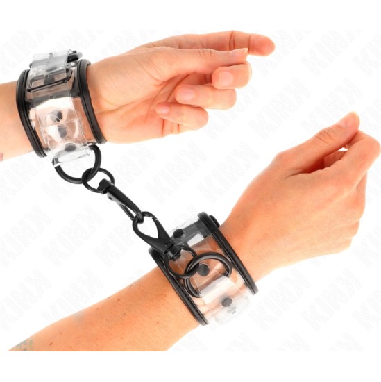 Kink Wrist Restraint KINK - CLEAR WRIST CUFFS ADJUSTABLE 18-30 CM X 5.5 CM