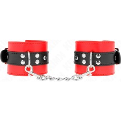 Kink Wrist Restraint KINK - WRIST RESTRAINTS RED WITH BLACK BELT ADJUSTABLE 17-28 CM X 6 CM