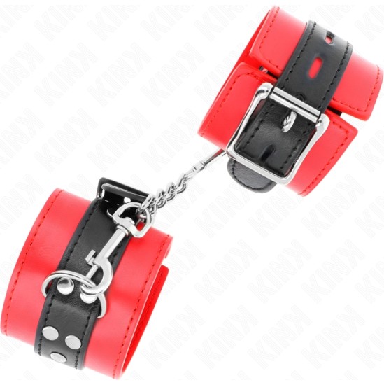 Kink Wrist Restraint KINK - WRIST RESTRAINTS RED WITH BLACK BELT ADJUSTABLE 17-28 CM X 6 CM