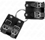 Kink Wrist Restraint KINK - FIXED WRIST RESTRAINTS WITH RING AND STUDS ADJUSTABLE BLACK 17-22 CM X 6.5 CM