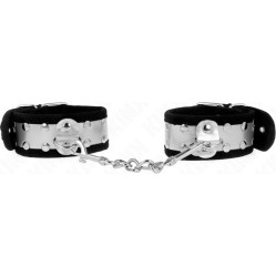Kink Wrist Restraint KINK - THIN WRIST RESTRAINTS BLACK / SILVER 30 X 4 CM