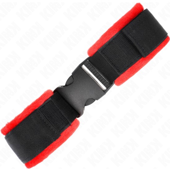 Kink Wrist Restraint KINK - NYLON BIND HOOK&LOOP WRIST RESTRAINTS BLACK MODEL 1 AJDUSTABLE 25-35 CM X 6 CM