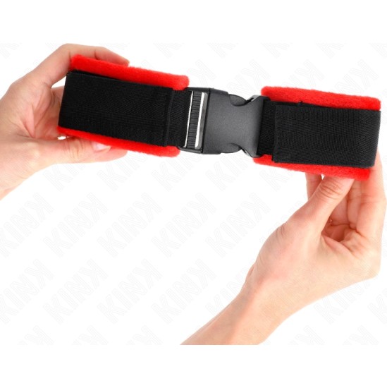 Kink Wrist Restraint KINK - NYLON BIND HOOK&LOOP WRIST RESTRAINTS BLACK MODEL 1 AJDUSTABLE 25-35 CM X 6 CM