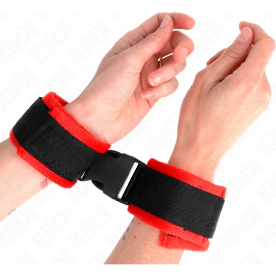 Kink Wrist Restraint KINK - NYLON BIND HOOK&LOOP WRIST RESTRAINTS BLACK MODEL 1 AJDUSTABLE 25-35 CM X 6 CM