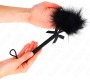 Kink Impact & Touch KINK - NYLON ROPE WAND WITH TICKLE FEATHERS AND BLACK BOW 25 CM