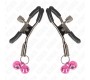 Kink Nipple Grip KINK - DOUBLE BELL NIPPLE CLAMP PINK 6 CM
