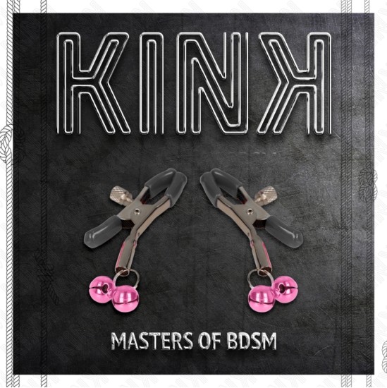 Kink Nipple Grip KINK - DOUBLE BELL NIPPLE CLAMP PINK 6 CM