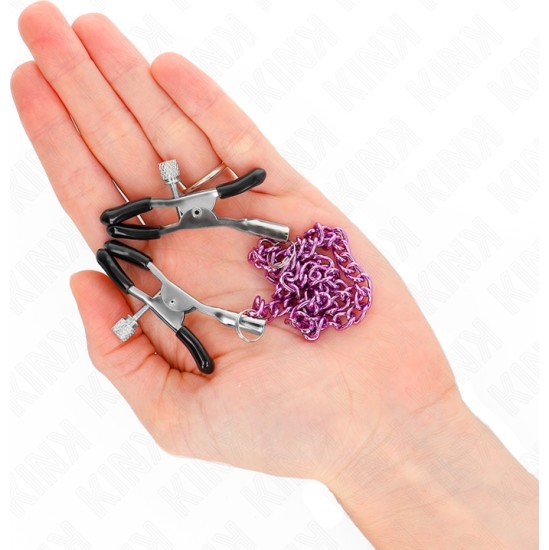 Kink Nipple Grip KINK - CHAIN NIPPLE CLAMPS PURPLE 30 CM