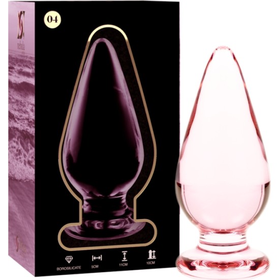 Nebula Series By Ibiza MODEL 4 ANAL PLUG BOROSILICATE GLASS PINK 11 CM -O- 5 CM