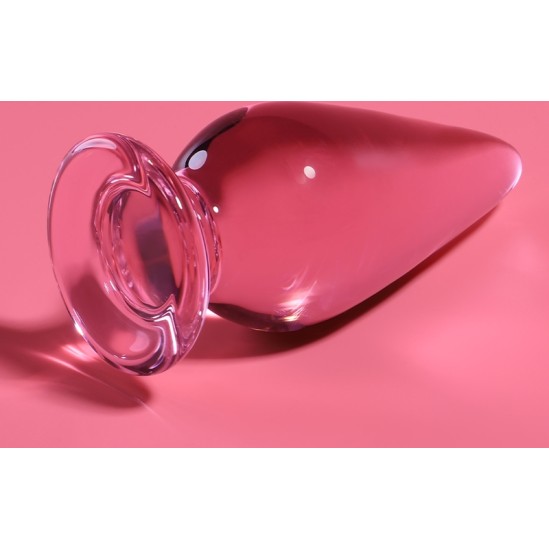 Nebula Series By Ibiza MODEL 4 ANAL PLUG BOROSILICATE GLASS PINK 11 CM -O- 5 CM