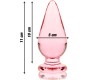 Nebula Series By Ibiza MODEL 4 ANAL PLUG BOROSILICATE GLASS PINK 11 CM -O- 5 CM