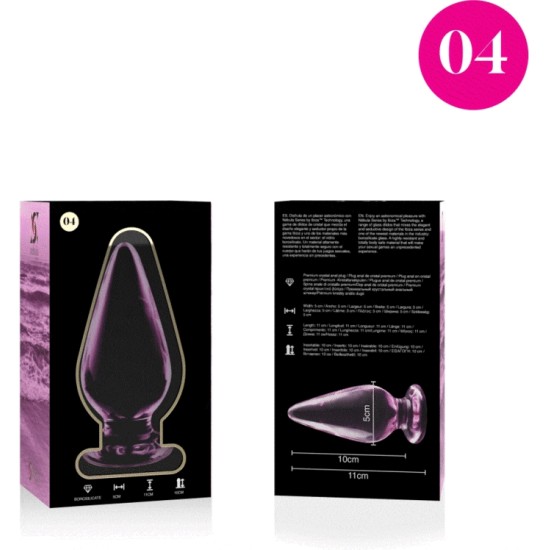 Nebula Series By Ibiza MODEL 4 ANAL PLUG BOROSILICATE GLASS PINK 11 CM -O- 5 CM
