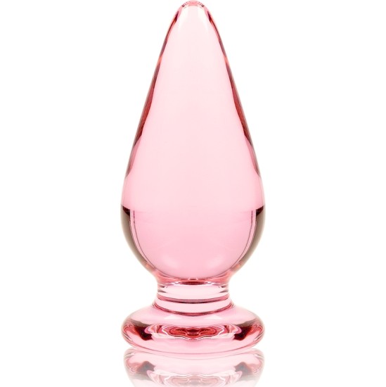 Nebula Series By Ibiza MODEL 4 ANAL PLUG BOROSILICATE GLASS PINK 11 CM -O- 5 CM
