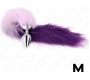 Kink Pleasure Plugs KINK - ANAL PLUG SIZE M 8 X 3.5 CM WITH SYNTHETIC TAIL 40 CM PURPLE