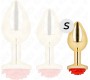 Kink Pleasure Plugs KINK - PLUG ANAL GOLD ROSE RED SIZE S