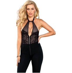 Subblime Bodies SUBBLIME - TEDDY FLORAL LACE ZIPPER L/XL