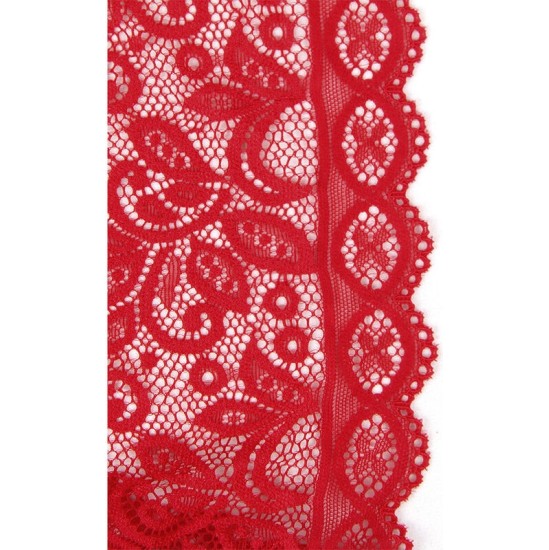 Subblime Bodystockings SUBBLIME - 953874 OPEN CUP BODYSUIT RED S/M