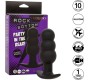 Calexotics ROCK BOTTOM BEADED ANAL PLUG 10 VIBRATIONS SILICONE BLACK