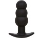 Calexotics ROCK BOTTOM BEADED ANAL PLUG 10 VIBRATIONS SILICONE BLACK