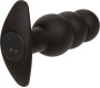 Calexotics ROCK BOTTOM BEADED ANAL PLUG 10 VIBRATIONS SILICONE BLACK