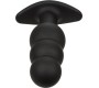 Calexotics ROCK BOTTOM BEADED ANAL PLUG 10 VIBRATIONS SILICONE BLACK