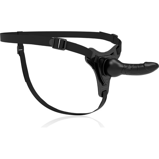 Fetish Submissive Harness BLACK SILICONE REALISTIC 16 CM