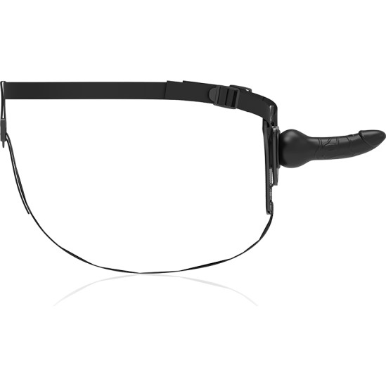 Fetish Submissive Harness BLACK SILICONE REALISTIC 16 CM