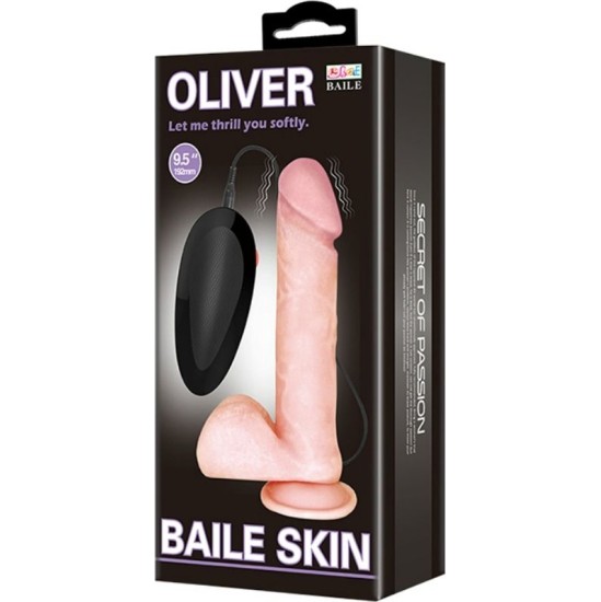Baile Vibrators BAILE - OLIVER REALISTIC DILDO WITH VIBRATION
