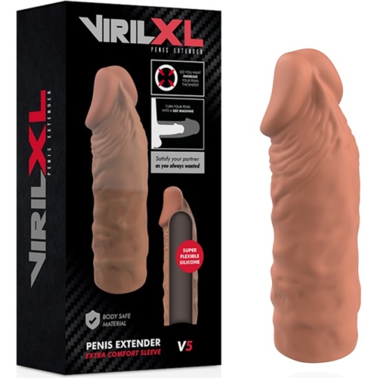 Virilxl LIQUID SILICONE V5 BROWN PENIS EXTENSION