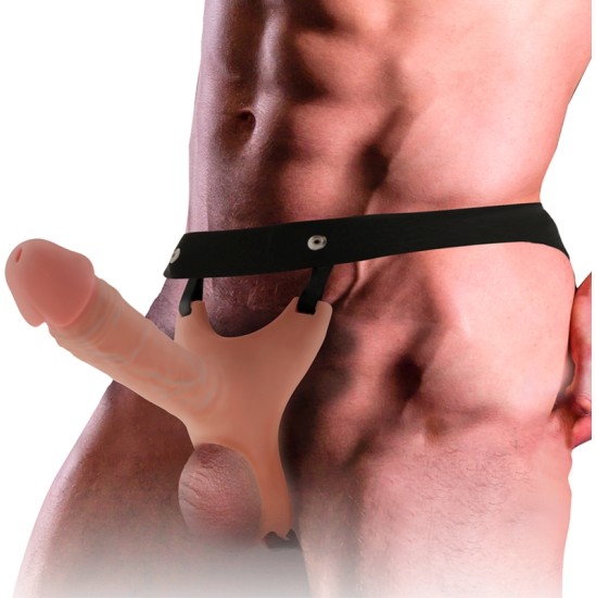 Intense Couples Toys INTENSE - HOLLOW HARNESS WITH SILICONE DILDO 16 X 3.5 CM