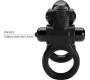 Pretty Love PASSIONATE RING DOUBLE VIBRATING RING + CLITORIS STIMULATOR BLACK