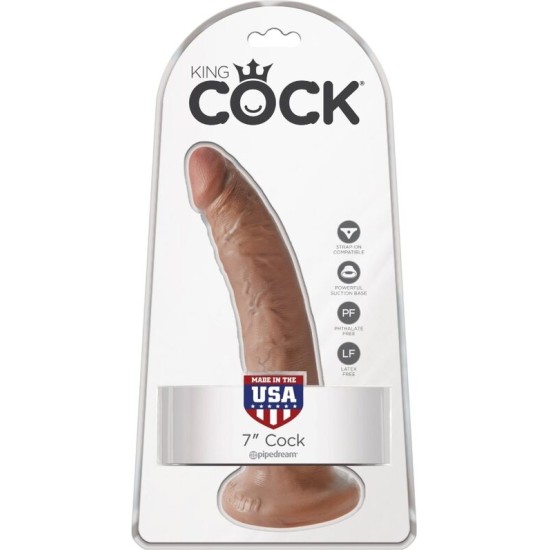 King Cock REALISTIC PENIS 17.5 CM CARAMEL
