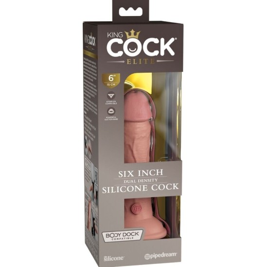 King Cock ELITE REALISTIC SILICONE DILDO 15.2 CM