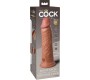 King Cock ELITE REALISTIC DILDO VIBRATING & SILICONE 20.3 CM CARAMEL