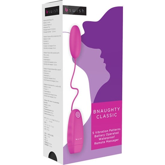 B Swish BNAUGHTY CLASSIC VIBRATING BULLET CERISE