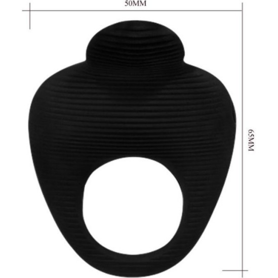 Pretty Love Male PRETTY LOVE - THIMBLE VIBRATOR RING BLACK